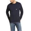 Ariat Rebar Shirt: Men's 10019058 Navy Workman T-Shirt -Work Clothes Discount Store 10019058 front