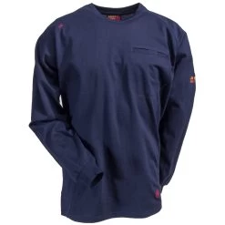Ariat Work FR Shirts: FR Air Lightweight Men's Navy 10022327 Long Sleeve Shirt -Work Clothes Discount Store 10022327 1