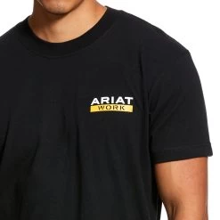 Ariat Rebar Shirt: Men's 10030299 Black Rebar Cotton Strong Roughneck Graphic T-Shirt -Work Clothes Discount Store 10030299 detail02