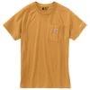 Carhartt Force Shirts: Men's 100410 Y12 Yellowstone Heather Force Cotton Delmont Short-Sleeve T-Shirt -Work Clothes Discount Store 100410 y12