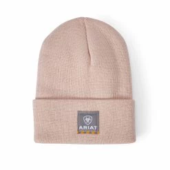 Ariat Rebar Hats: Women's 10041516 Rose Smoke Pink Watch Cap