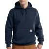 Carhartt Sweatshirts: Men's 100615 472 New Navy Paxton Rain Defender Hooded Sweatshirt -Work Clothes Discount Store 100615472