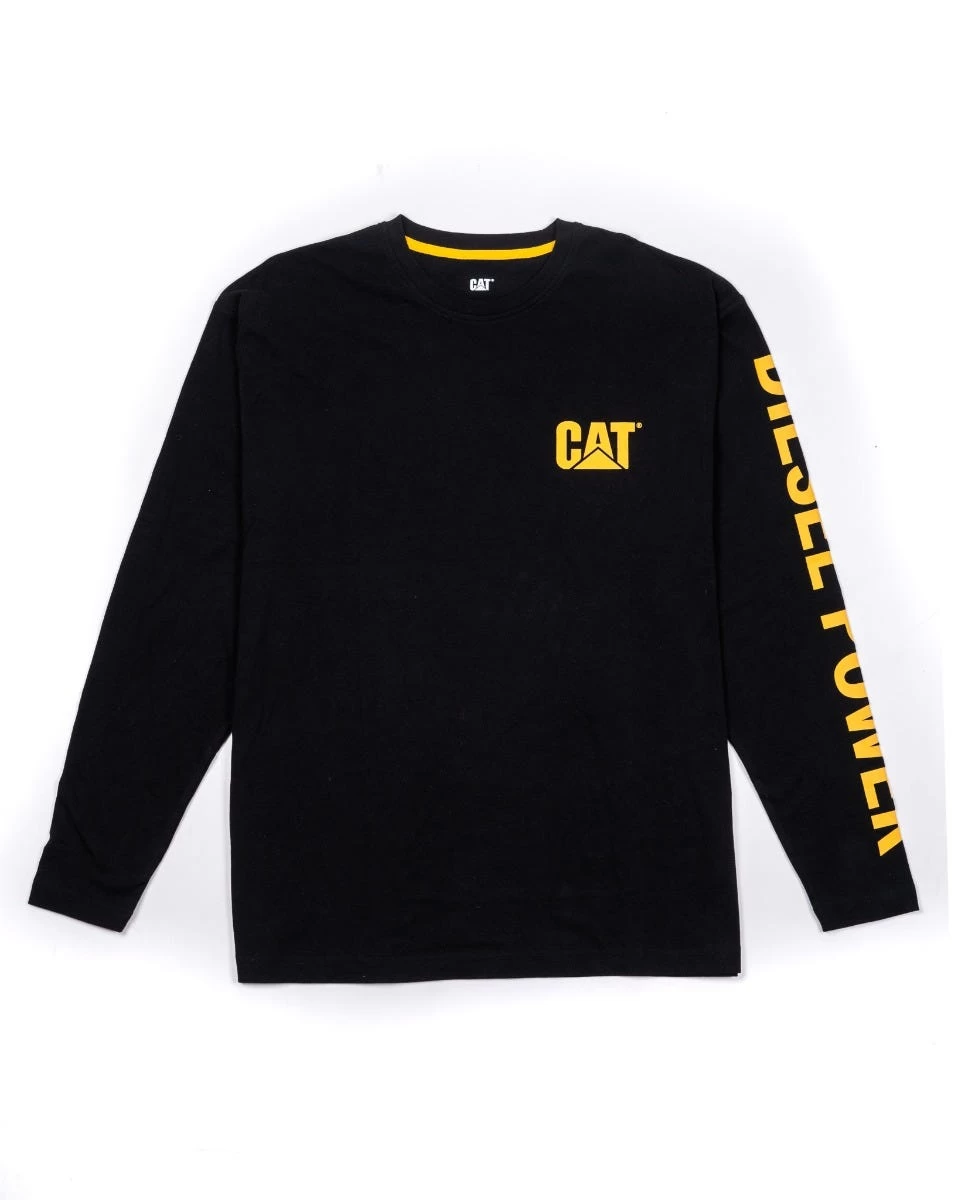 CAT Shirts: Men's 1010042 10158 Black Diesel Power Long Sleeve Tee Shirt 3 CAT Shirts: Men's 1010042 10158 Black Diesel Power Long Sleeve Tee Shirt