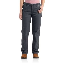 Carhartt Women's: 102080 011 Coal Loose Fit Crawford Rugged Flex Pants -Work Clothes Discount Store 102080011