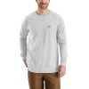 Carhartt FR Shirts: Men's 102904 051 Light Grey Flame-Resistant Force Long-Sleeve T-Shirt 2 Carhartt FR Shirts: Men's 102904 051 Light Grey Flame-Resistant Force Long-Sleeve T-Shirt -Work Clothes Discount Store 102904 051 ms22 b v2