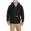 Carhartt Sweatshirt: Men's 103308 001 Black Rain Defender Sherpa-Lined Full-Zip Sweatshirt