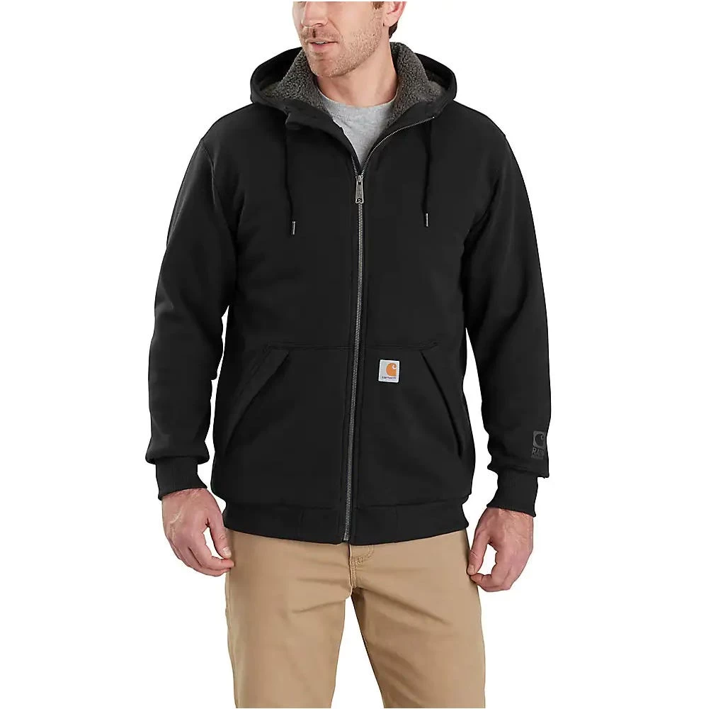 Carhartt Sweatshirt: Men's 103308 001 Black Rain Defender Sherpa-Lined Full-Zip Sweatshirt 3 Carhartt Sweatshirt: Men's 103308 001 Black Rain Defender Sherpa-Lined Full-Zip Sweatshirt