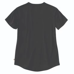 Carhartt Shirts: Women's 104406 N04 Black Relaxed Fit V Neck Short Sleeve T-Shirt