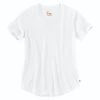Carhartt Shirts: Women's 104406 WHT White Relaxed Fit V Neck Short Sleeve T-Shirt -Work Clothes Discount Store 104406 wht wf20 1