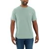Carhartt Shirts: Men's 104616 HA4 Blue Surf Force Relaxed Fit Short Sleeve Pocket T-Shirt -Work Clothes Discount Store 104616 ha4
