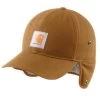 Carhartt Hats: Unisex 104880 BRN Brown Canvas Earflap Cap -Work Clothes Discount Store 104880 brn