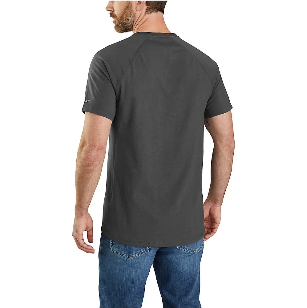 Carhartt Force Shirts: Men's 105203 CRH Carbon Heather Relaxed Fit Block Logo Graphic T-Shirt 4 Carhartt Force Shirts: Men's 105203 CRH Carbon Heather Relaxed Fit Block Logo Graphic T-Shirt - Image 2