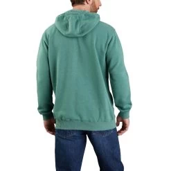 Carhartt Sweatshirts: Men's 105431 L05 Slate Green Heather Defender Loose Fit “C” Logo Graphic Sweatshirt -Work Clothes Discount Store 105431 l05 avb mf22 b 1