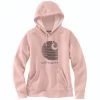 Carhartt Sweatshirts: Women's 105636 P15 Ash Rose Rain Defender Relaxed Fit āCā Logo Graphic Sweatshirt 1 Carhartt Sweatshirts: Women's 105636 P15 Ash Rose Rain Defender Relaxed Fit āCā Logo Graphic Sweatshirt -Work Clothes Discount Store 105636 p15 wf22