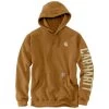 Carhartt Sweatshirts: Men's 105940 BRN Carhartt Brown Loose Fit Rain Defender C Graphic Logo Sweatshirt -Work Clothes Discount Store 105940 brn mf22 e v2
