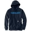 Carhartt Sweatshirts: Men's 105944 472 New Navy Rain Defender Loose Fit Logo Graphic Sweatshirt 1 Carhartt Sweatshirts: Men's 105944 472 New Navy Rain Defender Loose Fit Logo Graphic Sweatshirt -Work Clothes Discount Store 105944 472 mf23 e