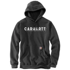 Carhartt Sweatshirts: Men's 105944 CRH Carbon Heather Rain Defender Loose Fit Logo Graphic Sweatshirt