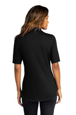Port Authority Shirts: Women's LK682 BLK Black City Stretch Top -Work Clothes Discount Store 10863 black 2 lk682blackmodelback 337w