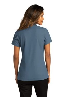 Port Authority Shirts: Women's LK810 RBLU Regatta Blue SuperPro React Polo Shirt -Work Clothes Discount Store 10874 rgttablue 2 lk810rgttabluemodelback 337w