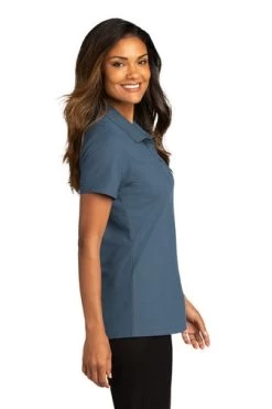 Port Authority Shirts: Women's LK810 RBLU Regatta Blue SuperPro React Polo Shirt -Work Clothes Discount Store 10874 rgttablue 3 lk810rgttabluemodelside 337w