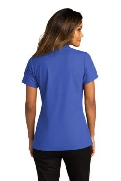 Port Authority Shirts: Women's LK810 TRYL True Royal SuperPro React Polo Shirt -Work Clothes Discount Store 10874 trueroyal 2 lk810trueroyalmodelback 337w