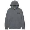 CAT Apparel Sweatshirts: Men's 1090036 10123 Dark Heather Grey Diesel Power Hooded Sweatshirt -Work Clothes Discount Store 1090036 10123 dark heather grey lf 01 1