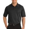 Port Authority Shirts: Men's K525 BK Black Dry Zone Ottoman Polo -Work Clothes Discount Store 1313 black 1 k525blackmodelfront2 337w