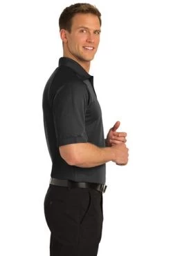 Port Authority Shirts: Men's K525 BK Black Dry Zone Ottoman Polo 8 Port Authority Shirts: Men's K525 BK Black Dry Zone Ottoman Polo -Work Clothes Discount Store 1313 black 3 k525blackmodelside2 337w