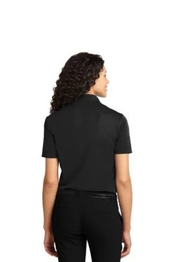 Port Authority Shirts: Women's L525 BLK Black Dry Zone Ottoman Polo -Work Clothes Discount Store 1485 black 2 l525blackmodelback 337w