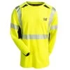 CAT Apparel Shirts: Men's FR Performance Hi-Vis 1630007 11312 Long Sleeve Crew Shirt -Work Clothes Discount Store 1630007 11312 1