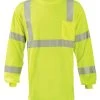 OccuNomix Shirts: Men's LUX TLSP3B Yellow Segmented Tape Long Sleeve Class 3 T-Shirt