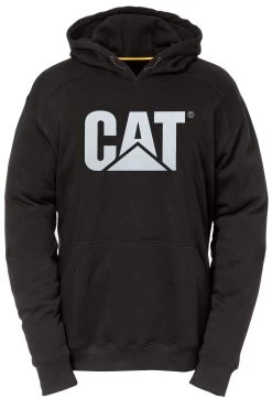 CAT Apparel Sweatshirt: Men's 1910092 16 Black Water Resistant Hooded Sweatshirt