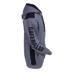 CAT Apparel Sweatshirts: Men's 1910802 004 Grey Logo Panel Hooded Sweatshirt 9 CAT Apparel Sweatshirts: Men's 1910802 004 Grey Logo Panel Hooded Sweatshirt -Work Clothes Discount Store 1910802 004 3
