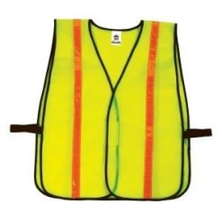 Ergodyne Vest: 8040HL Lime GloWear Non Certified Standard Hi Gloss Vest