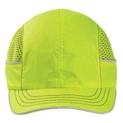 Ergodyne Caps: Men's 8950 Lime Skullerz Short Brim Bump Cap -Work Clothes Discount Store 23333 8950 bump cap lime short brim front