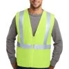 CornerStone Vests: High Visibility Yellow Safety Vest CSV400 -Work Clothes Discount Store 2377 sftyyellow 1 csv400sftyyellowmodelfront1 337w