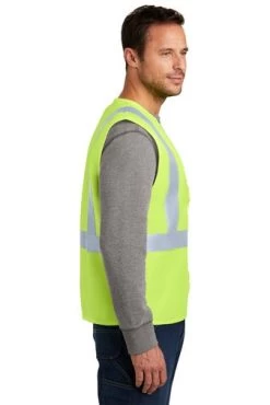 CornerStone Vests: High Visibility Yellow Safety Vest CSV400 -Work Clothes Discount Store 2377 sftyyellow 3 csv400sftyyellowmodelside1 337w
