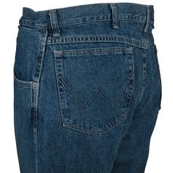 Wrangler Jeans: Men's Blue 31000 MT Rugged Wear Relaxed Straight Fit Jeans -Work Clothes Discount Store 31000mt wranglerl 01