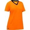 Bisley By PIP Shirts: Women's 310W1118 O Orange Non-ANSI Short Sleeve V Neck T-Shirt