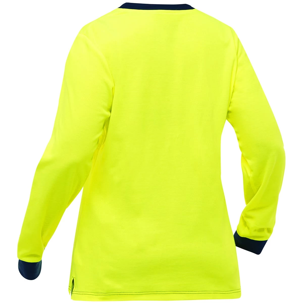 Bisley By PIP Shirts: Women's 310W6118 Y Yellow Non-ANSI Long Sleeve V Neck Shirt 4 Bisley By PIP Shirts: Women's 310W6118 Y Yellow Non-ANSI Long Sleeve V Neck Shirt - Image 2
