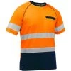 Bisley By PIP Shirts: Men's 312M1118T ON Orange Navy Bottom ANSI Type R Class 2 Short Sleeve T-Shirt 2 Bisley By PIP Shirts: Men's 312M1118T ON Orange Navy Bottom ANSI Type R Class 2 Short Sleeve T-Shirt -Work Clothes Discount Store 312m1118t on omf