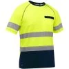 Bisley By PIP Shirts: Men's 313M1118H Y Yellow ANSI Type R Class 3 Short Sleeve T-Shirt -Work Clothes Discount Store 312m1118t yn omf 1