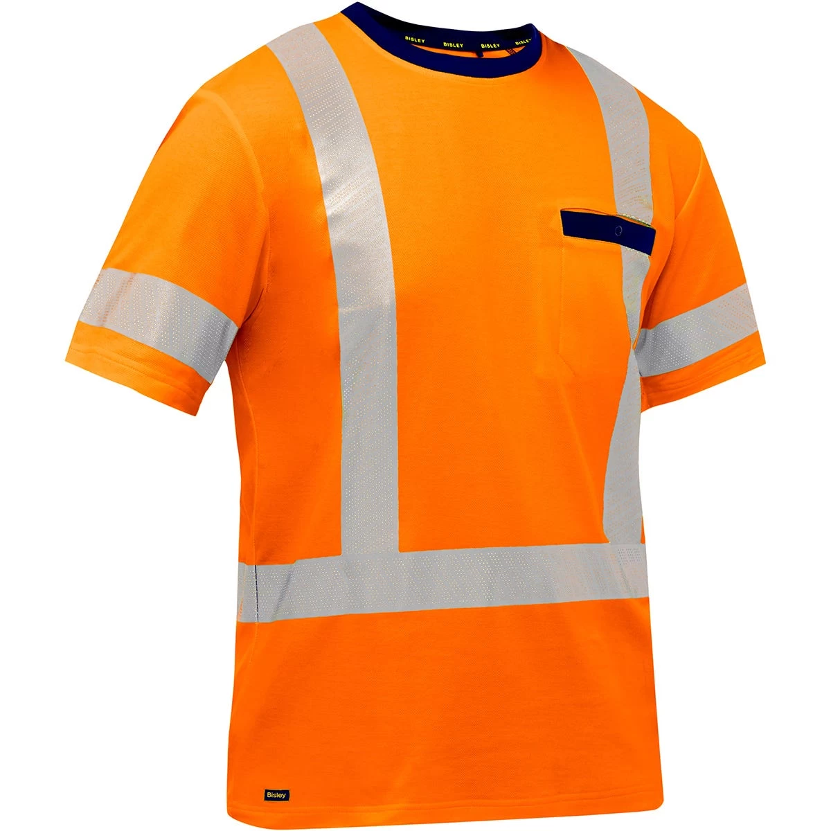 Bisley By PIP Shirts: Men's 313M1118X O Orange ANSI Type R Class 3 X-Back Short Sleeve Shirt 3 Bisley By PIP Shirts: Men's 313M1118X O Orange ANSI Type R Class 3 X-Back Short Sleeve Shirt