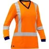 Bisley By PIP Shirts: Women's 313W6118X O Orange ANSI Type R Class 3 CSA Z96 X-Back Long Sleeve Shirt 2 Bisley By PIP Shirts: Women's 313W6118X O Orange ANSI Type R Class 3 CSA Z96 X-Back Long Sleeve Shirt -Work Clothes Discount Store 313w6118x o omf