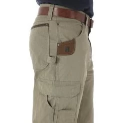 Wrangler Riggs Pants: Men's Bark 3W060 BR Ripstop Ranger Pants -Work Clothes Discount Store 3w060br bd01 swbd prd