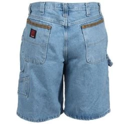 Wrangler Riggs Shorts: Men's Vintage Indigo 3W320 VI Denim Carpenter Shorts 9 Wrangler Riggs Shorts: Men's Vintage Indigo 3W320 VI Denim Carpenter Shorts -Work Clothes Discount Store 3w320vi wranglerb 01