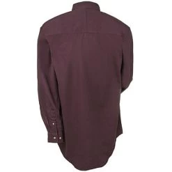 Wrangler Riggs Shirts: Men's Burgundy 3W501 BG Long Sleeve Cotton Twill Shirt -Work Clothes Discount Store 3w501bg riggsb 01