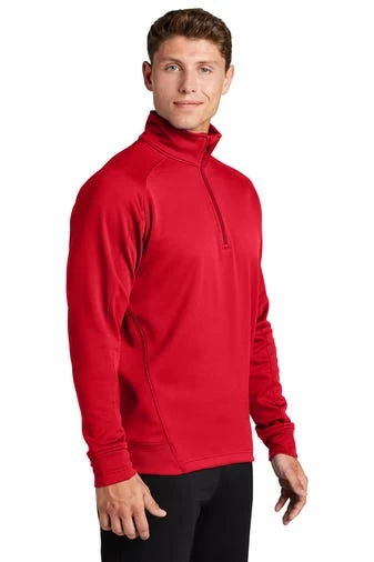 Sport-Tek Sweatshirts: Men's F247 RED True Red Tech Fleece 1/4-Zip Pullover 4 Sport-Tek Sweatshirts: Men's F247 RED True Red Tech Fleece 1/4-Zip Pullover - Image 2