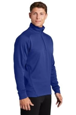 Sport-Tek Sweatshirts: Men's F247 RYL True Royal Tech Fleece 1/4-Zip Pullover