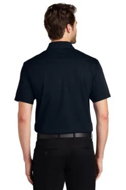 Port Authority Shirts: Men's K527 DNY Dark Navy Tech Pique Polo -Work Clothes Discount Store 4724 darknavy 2 k527darknavymodelback1 337w